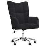 Vidaxl chaise de relaxation noir velours