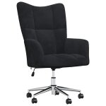 Vidaxl chaise de relaxation noir velours