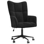 Vidaxl chaise de relaxation noir velours