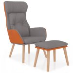 Vidaxl chaise de relaxation repose - pied gris clair similicuir et tissu