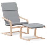 Vidaxl chaise de relaxation avec repose - pied gris clair tissu