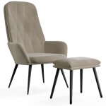 Vidaxl chaise de relaxation avec repose - pied gris clair velours Vidaxl chaise de relaxation avec repose - pied gris clair velours