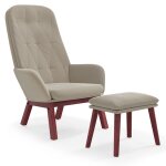 Vidaxl chaise de relaxation avec repose - pied gris clair velours