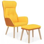 Vidaxl chaise de relaxation avec repose - pied jaune moutarde