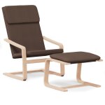 Vidaxl chaise de relaxation avec repose - pied marron fonc� tissu