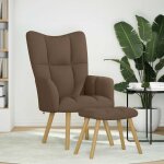 Vidaxl chaise de relaxation avec repose - pied marron tissu Vidaxl chaise de relaxation avec repose - pied marron tissu