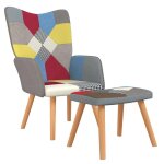 Vidaxl chaise de relaxation avec repose - pied patchwork tissu