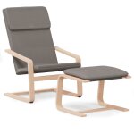 Vidaxl chaise de relaxation avec repose - pied taupe tissu