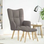 Vidaxl chaise de relaxation avec repose - pied taupe tissu Vidaxl chaise de relaxation avec repose - pied taupe tissu