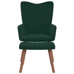 Vidaxl chaise de relaxation avec repose - pied vert fonc� velours