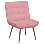Vidaxl chaise de relaxation rose 64x74x84 cm velours