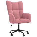 Vidaxl chaise de relaxation rose velours