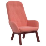 Vidaxl chaise de relaxation rose velours