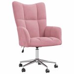 Vidaxl chaise de relaxation rose velours