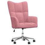 Vidaxl chaise de relaxation rose velours