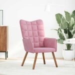 Vidaxl chaise de relaxation rose velours Vidaxl chaise de relaxation rose velours