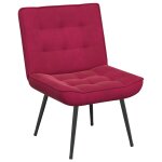 Vidaxl chaise de relaxation rouge bordeaux 64x74x84 cm velours