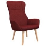 Vidaxl chaise de relaxation rouge bordeaux tissu