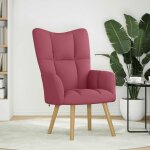 Vidaxl chaise de relaxation rouge bordeaux tissu