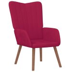 Vidaxl chaise de relaxation rouge bordeaux velours