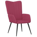 Vidaxl chaise de relaxation rouge bordeaux velours Vidaxl chaise de relaxation rouge bordeaux velours