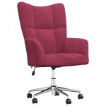 Vidaxl chaise de relaxation rouge bordeaux velours