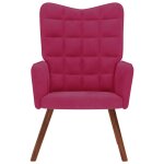 Vidaxl chaise de relaxation rouge bordeaux velours