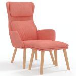 Vidaxl chaise de relaxation avec tabouret rose velours Vidaxl chaise de relaxation avec tabouret rose velours