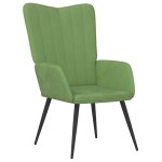 Vidaxl chaise de relaxation vert clair velours