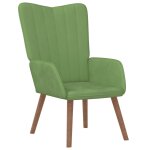 Vidaxl chaise de relaxation vert clair velours