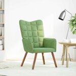 Vidaxl chaise de relaxation vert clair velours