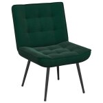 Vidaxl chaise de relaxation vert fonc� 64x74x84 cm velours