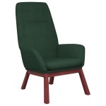 Vidaxl chaise de relaxation vert fonc tissu