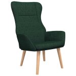 Vidaxl chaise de relaxation vert fonc� tissu