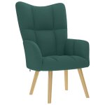 Vidaxl chaise de relaxation vert fonc� tissu