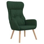 Vidaxl chaise de relaxation vert fonc� tissu