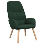 Vidaxl chaise de relaxation vert foncé tissu Vidaxl chaise de relaxation vert foncé tissu