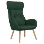 Vidaxl chaise de relaxation vert fonc� tissu