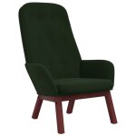 Vidaxl chaise de relaxation vert foncé velours Vidaxl chaise de relaxation vert foncé velours