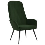 Vidaxl chaise de relaxation vert fonc� velours