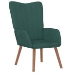 Vidaxl chaise de relaxation vert fonc velours