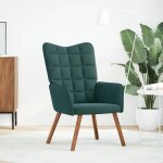 Vidaxl chaise de relaxation vert foncé velours Vidaxl chaise de relaxation vert foncé velours