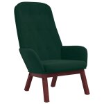 Vidaxl chaise de relaxation vert fonc� velours