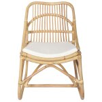 Vidaxl chaise en rotin lin