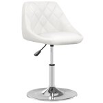 Vidaxl chaise de salle  manger blanc similicuir