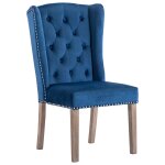 Vidaxl chaise de salle  manger bleu velours