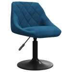 Vidaxl chaise de salle � manger bleu velours