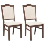 Vidaxl chaises de salle � manger avec coussins 2 pcs marron