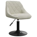 Vidaxl chaise de salle � manger cr�me velours