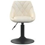 Vidaxl chaise de salle à manger crème velours Vidaxl chaise de salle à manger crème velours